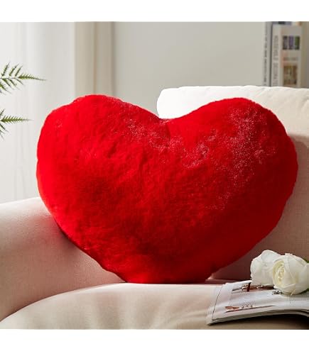 Amazon.com: Deluxe Comfort Microbead Heart Shaped Pillow - Soft
